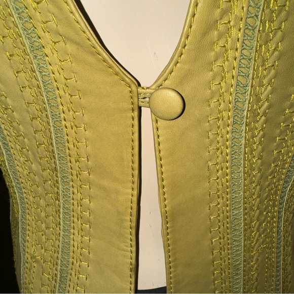 Chinese Belgium Design embroidered leather tailored jacket 4 - Picture 5 of 16